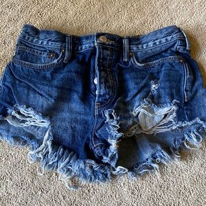 Free People We The Free Button Fly Cutoff Denim Shorts 26